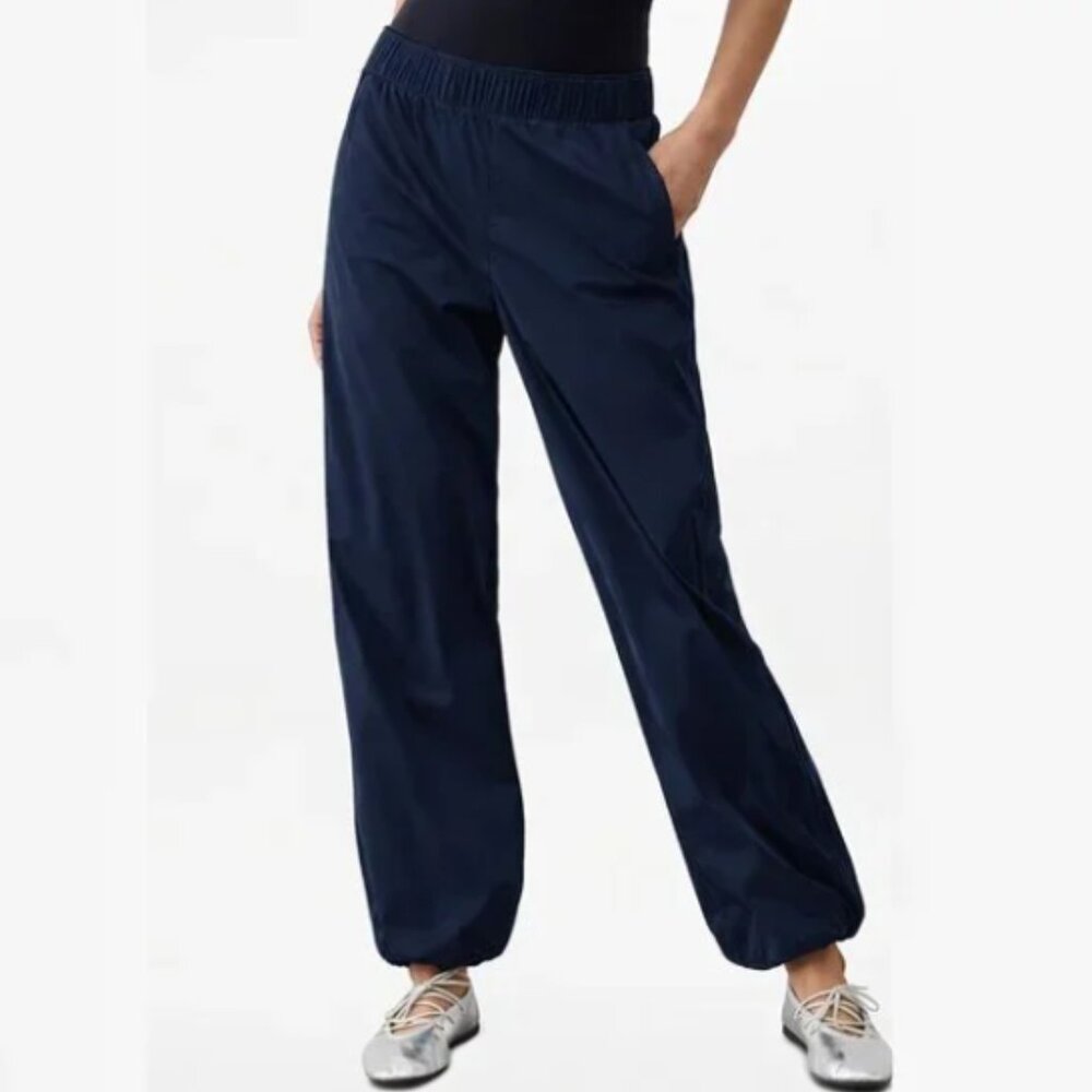 Athleta Rise Relaxed Track Pant Dark Navy Size Small Tall NWT